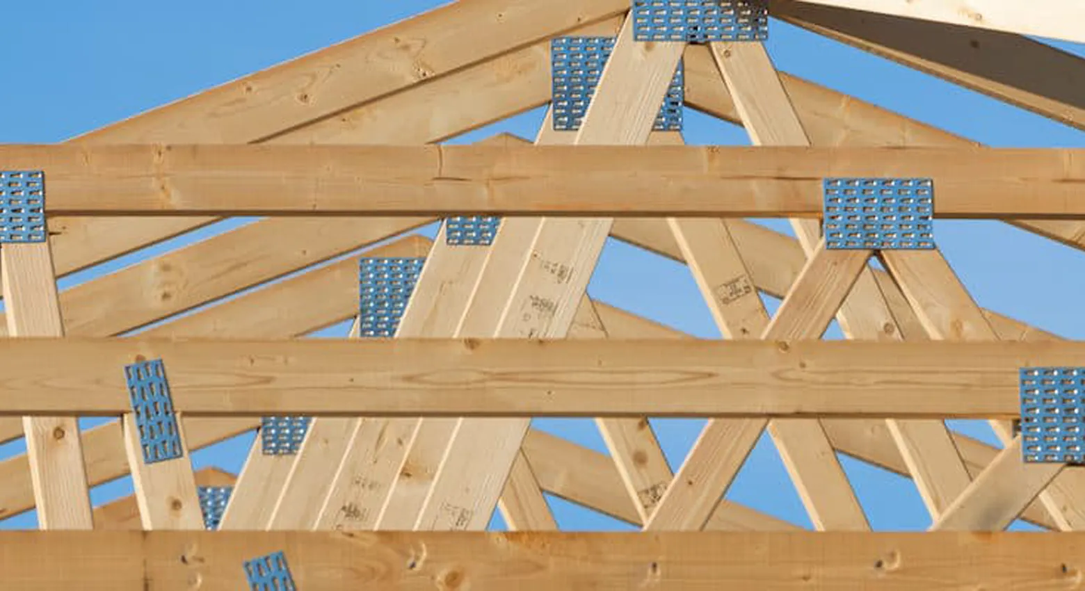 Estrutura de construção em madeira 