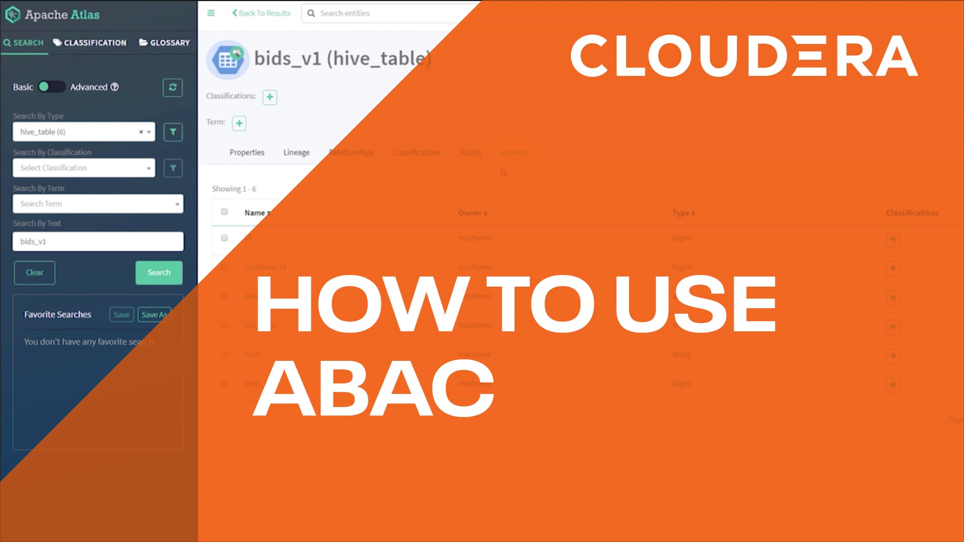 Controle de acesso baseado em atributos (ABAC) no Cloudera Data Platform