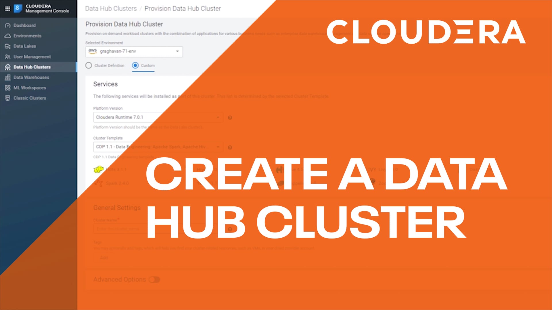 Data Hub - Como criar um cluster