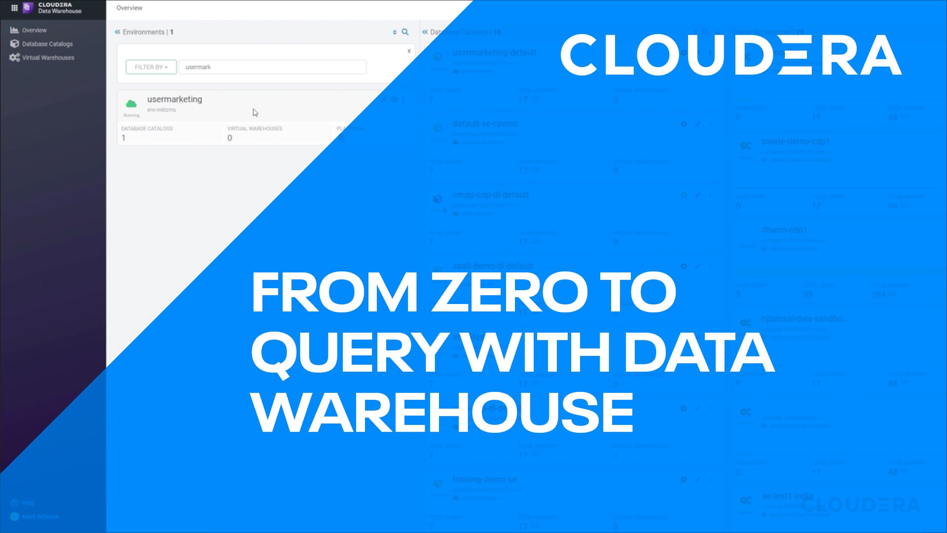 De zero a consulta com o Cloudera Data Warehouse