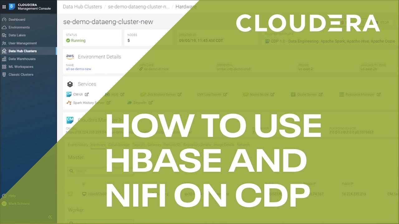 Como usar HBASE e NiFi no CDP