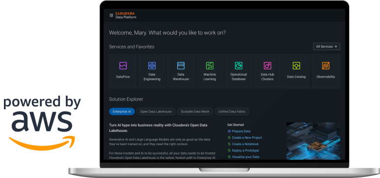 Logotipo do Powered by AWS