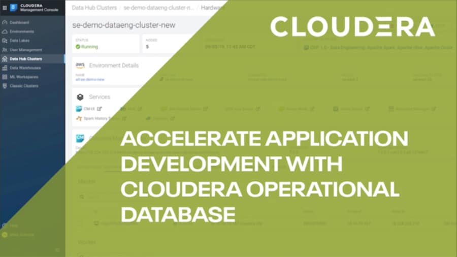 Accelerate application development with CDP Operational Database video
