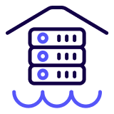 Ícone do data lakehouse aberto