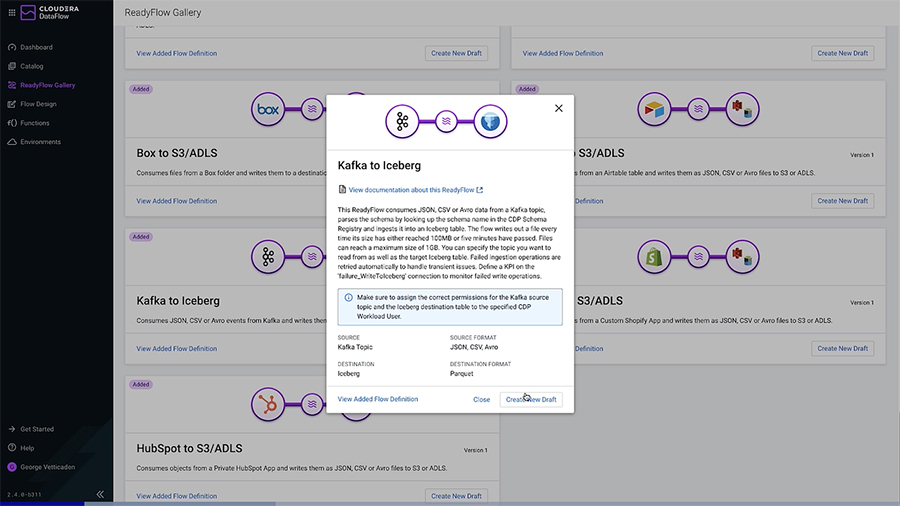 Captura de tela do produto DataFlow Designer